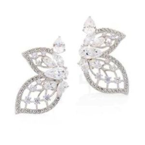 Adriana Orsini Magnolia Crystal Butterfly East-West Earrings